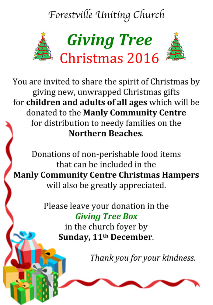 Microsoft Word Giving Tree Flyer 2016.docx Forestville Uniting Church